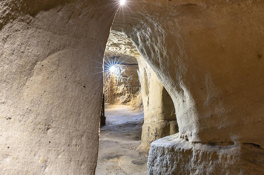 An ancient sandstone cave.