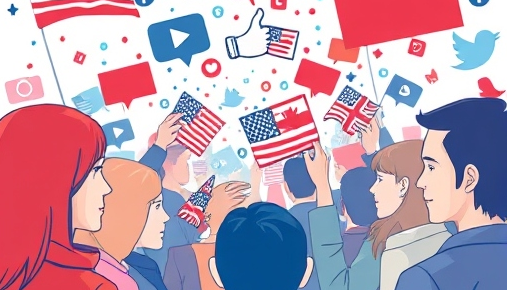 Image representing social media discussions in an international context
