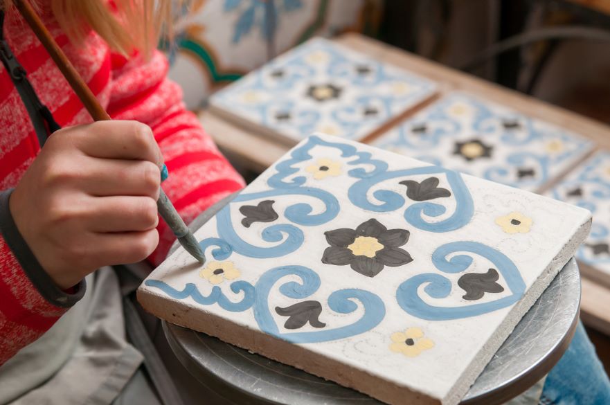 ceramic tile painting global lounge