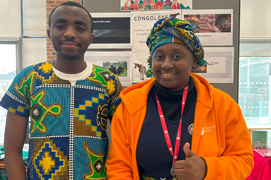 congolese students at global week stand