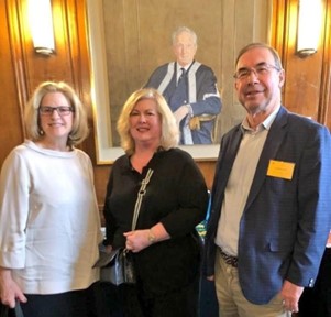 Dr Janice Denoncourt with Agent-génerale Madame Line Rivard &  Associate Professor Tony McCulloch, BACS President