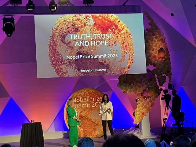 Stage at the Nobel Prize Summit 2023