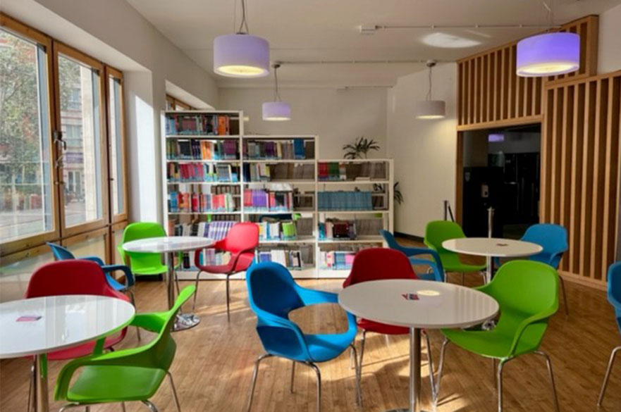 The inside of the Knowledge Cafe, located in Boots Library on City Campus