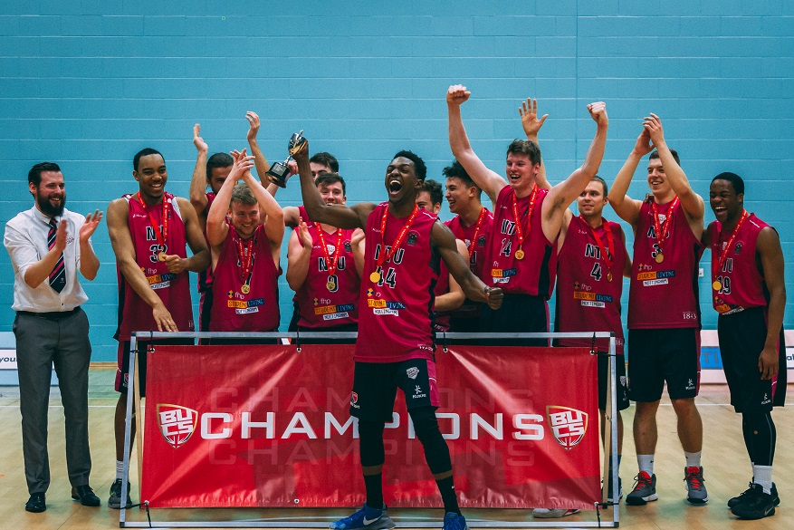 Basket Ball team celebrate