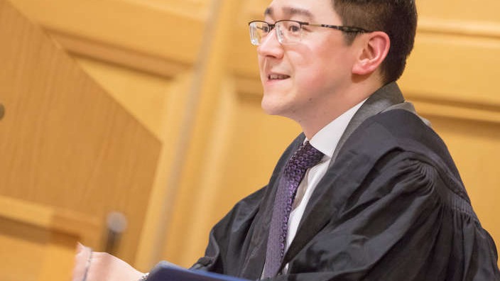 Barrister in court