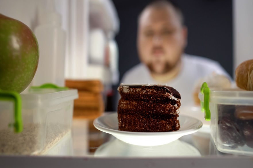 Cake in fridge