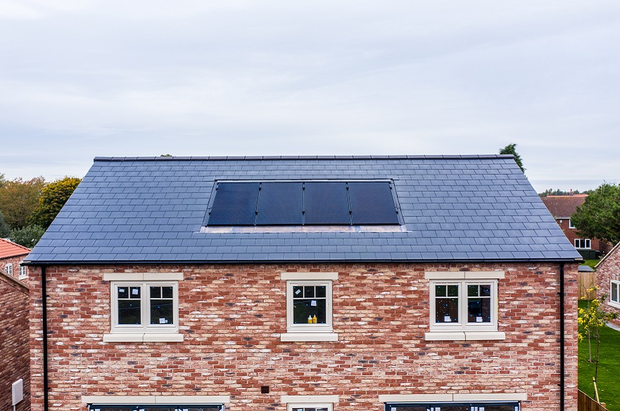 Solar panels on a roof