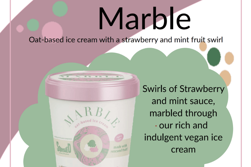 A mock up of the oat-based ice cream product that was submitted for to the Ecotrophelia competition