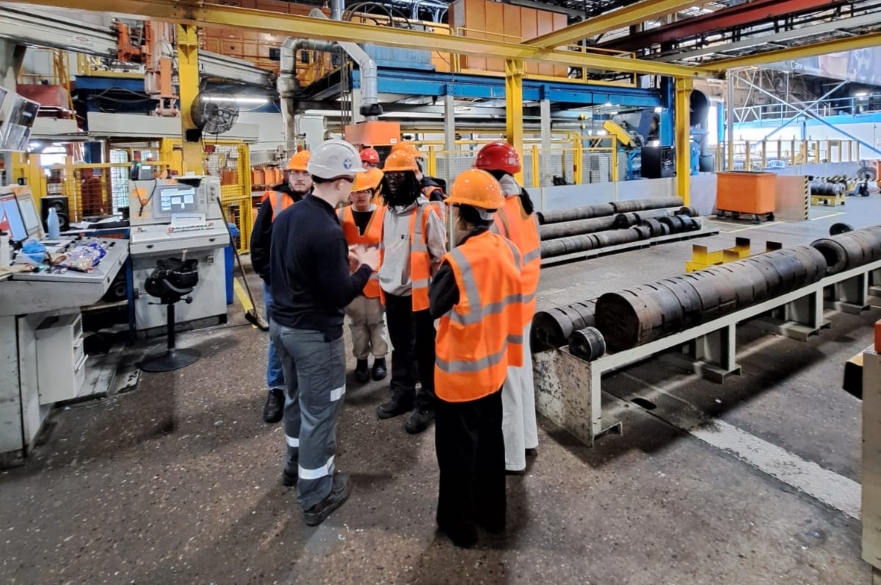 Students at the Hydro facilities