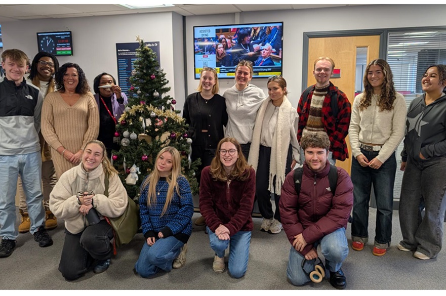 Gail Mellors and NTU journalism students