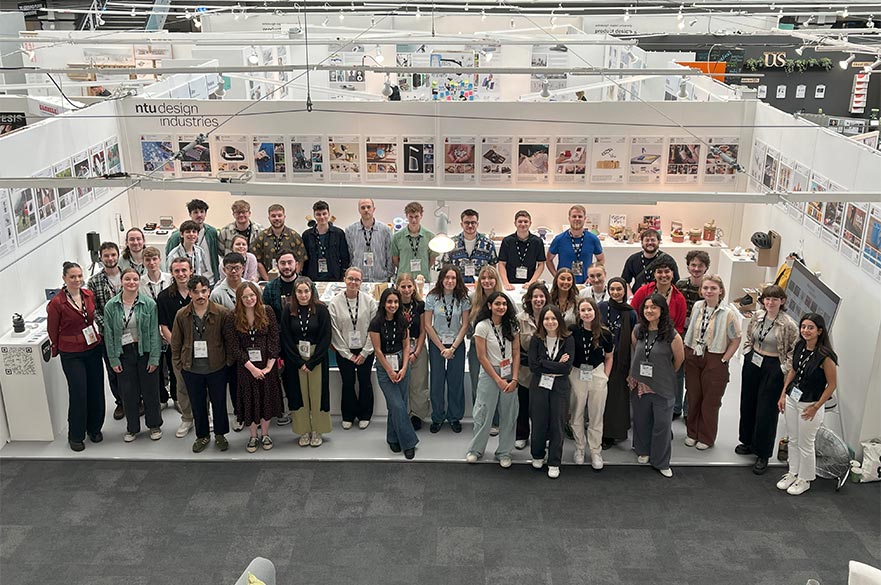Students at New Designers posing for a photo