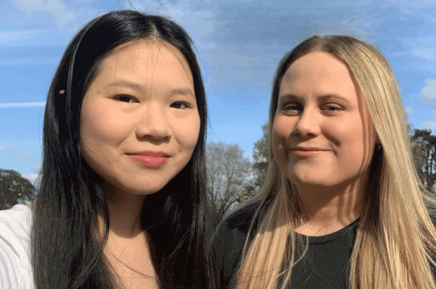 A photo of two Food Science and Technology students