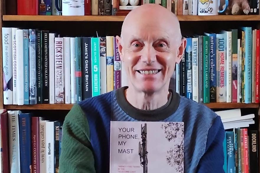David Roebuck with his book 
