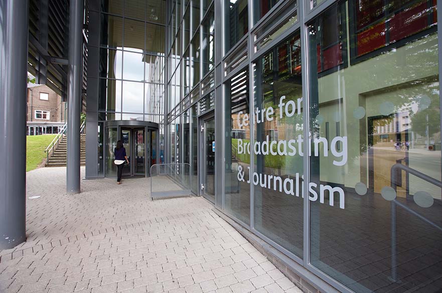 Outside The Centre for Broadcasting and Journalism