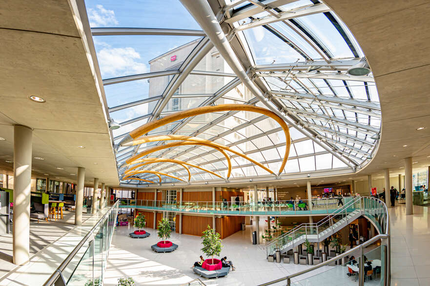 Interior shot of city campus