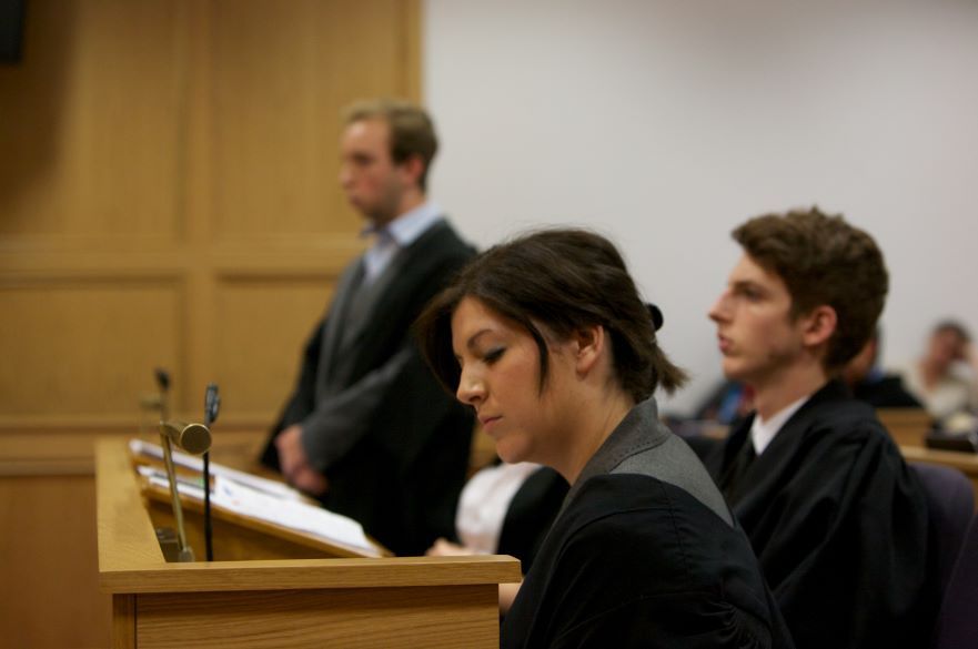 Witness giving evidence in court 