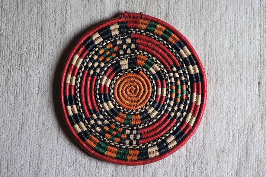 Image of a traditional weaved mat from Uganda