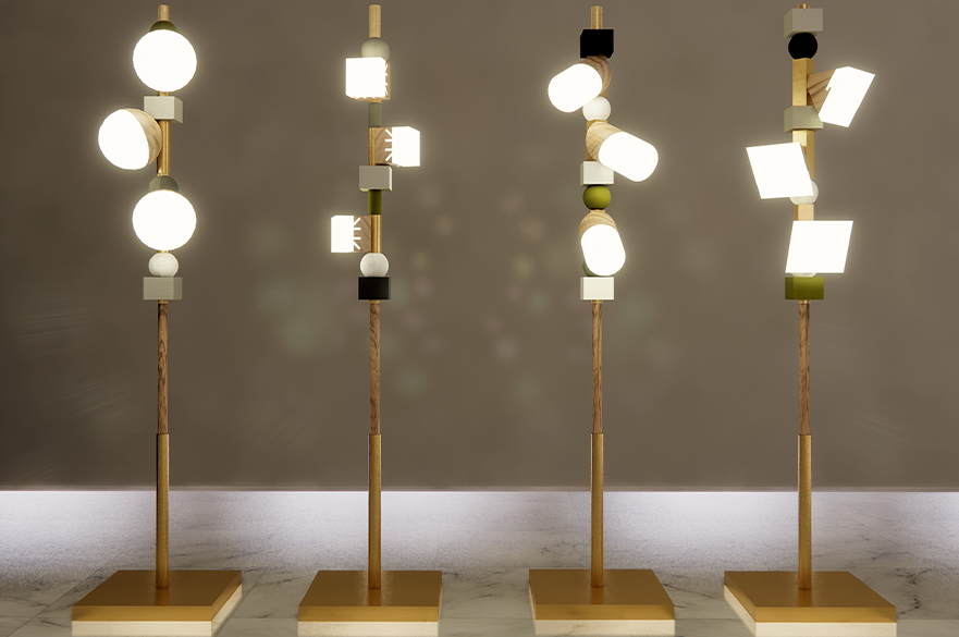 Render of a well-being lamp