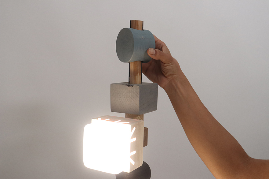 Render of a well-being lamp