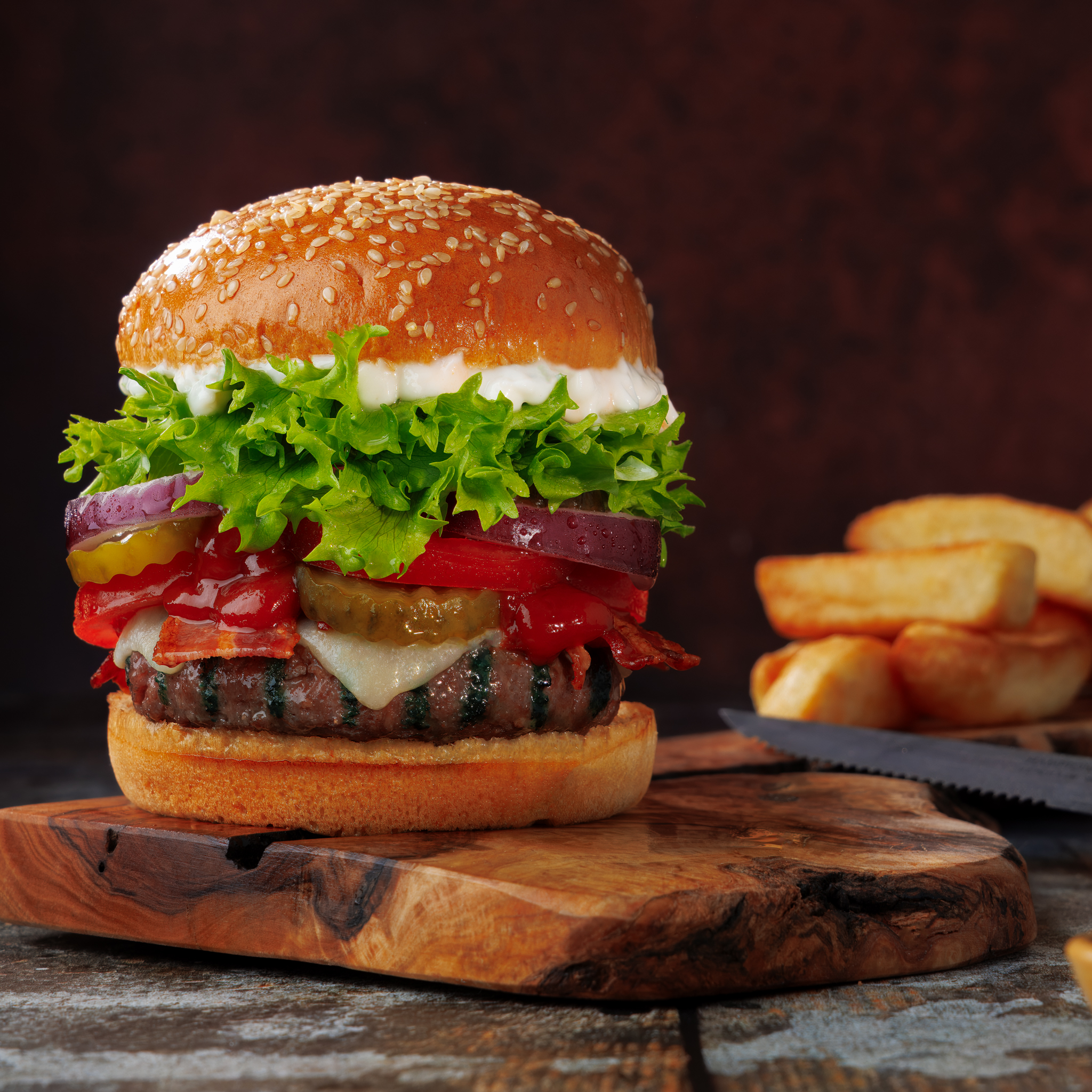 Image of Burger and Chips