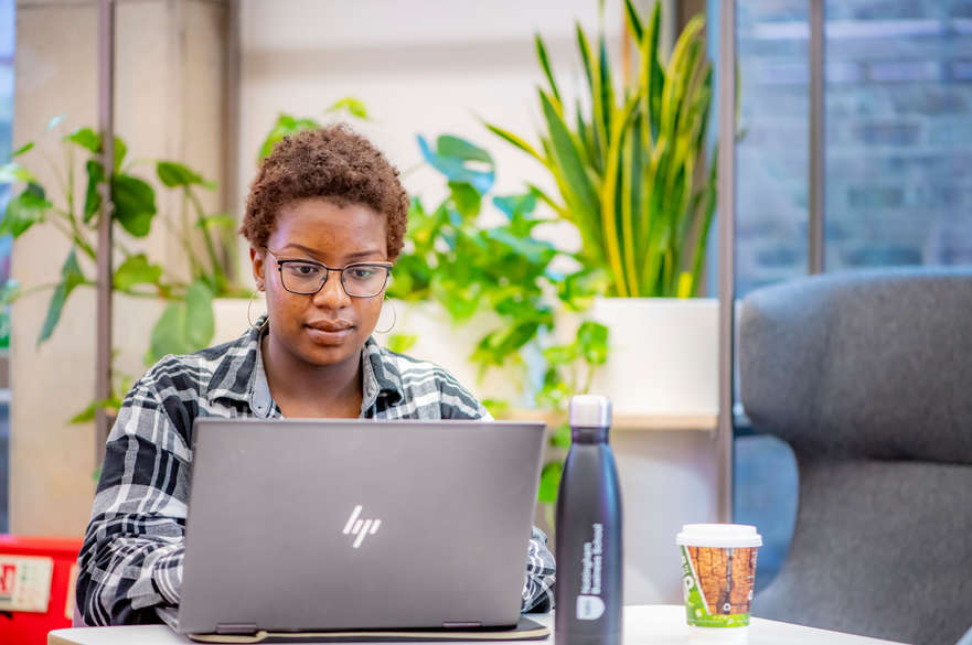 student on laptop