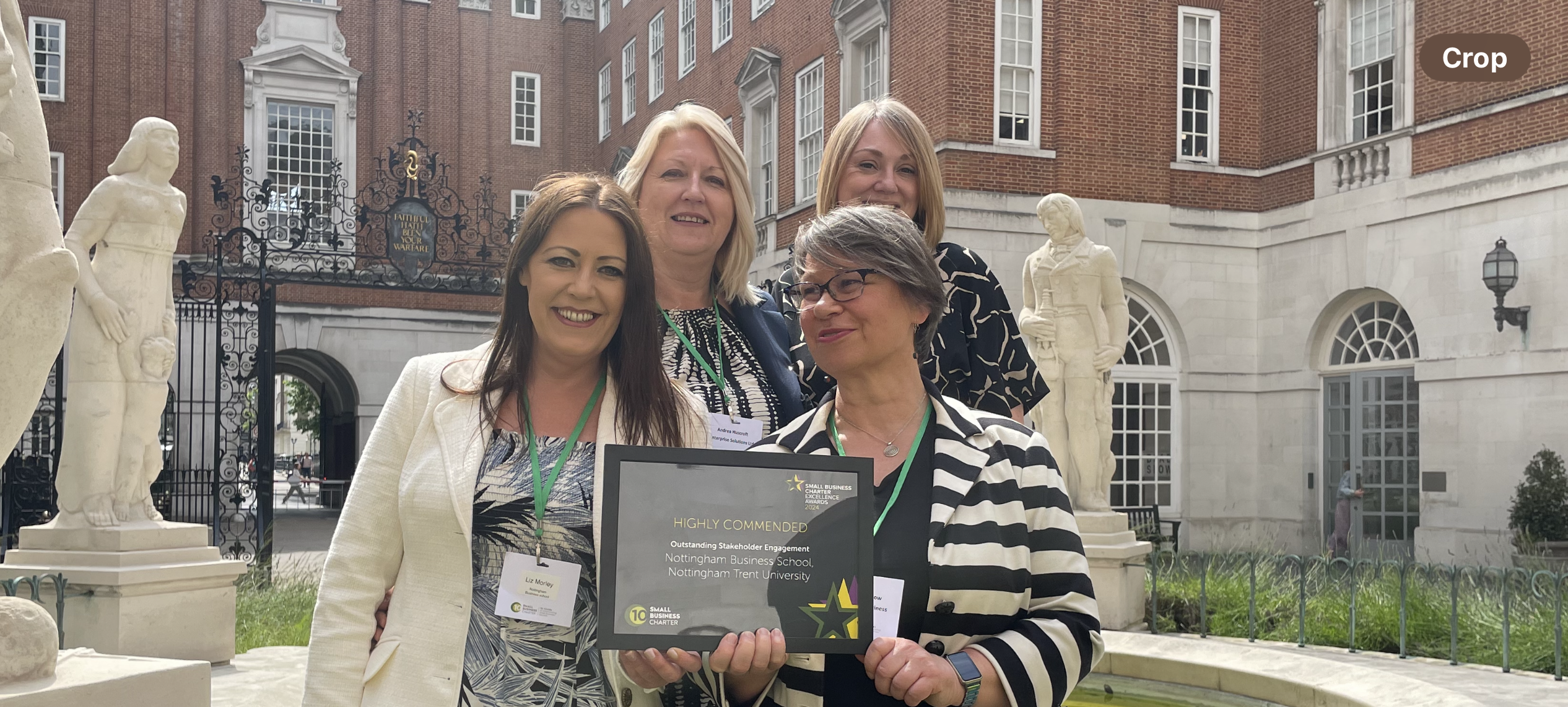 The Big House team collecting their award at BMA House in London