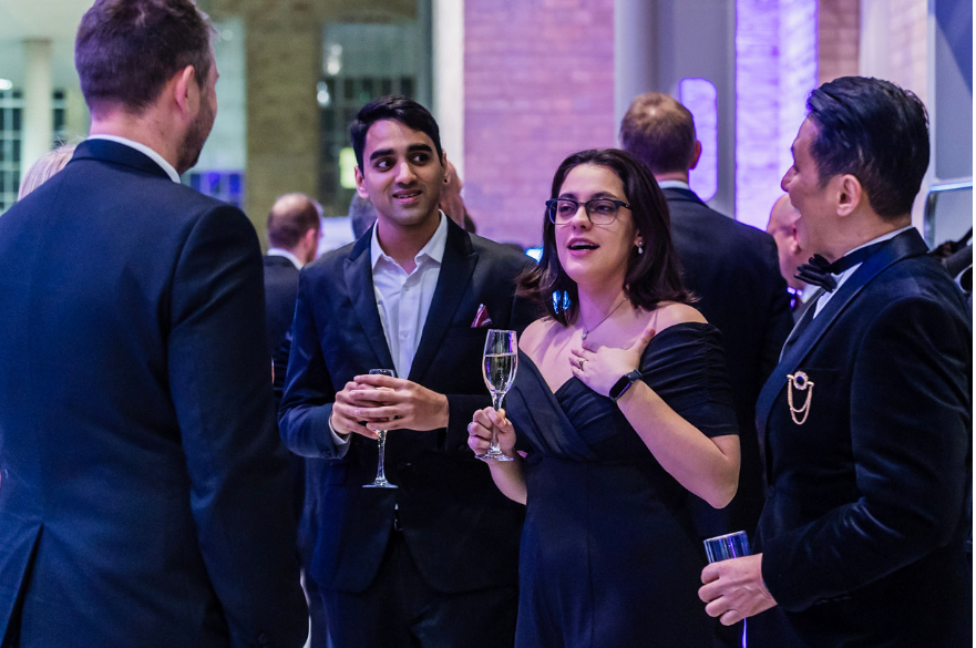Current classmates enjoy the black-tie affair