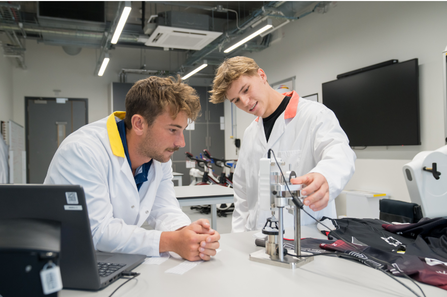 Sport Engineering students in the lab