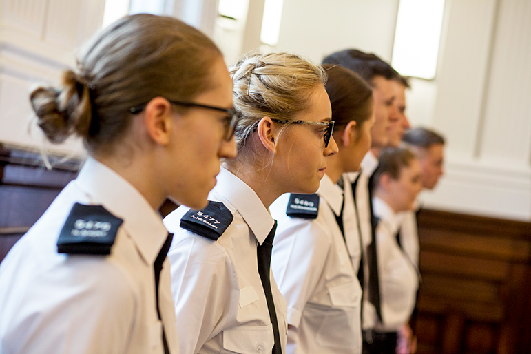 Policing students looking forward