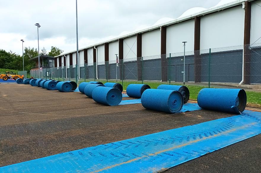 Image of the Hockey Pitch being renovated