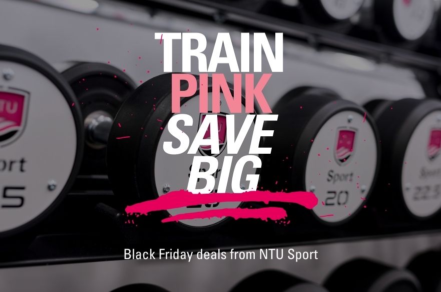 an image of NTU sport dumbbells with text overlaying, 