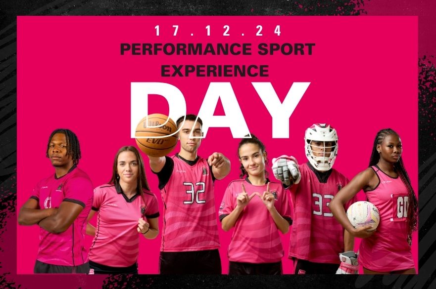 a group of performance sport athletes with the text
