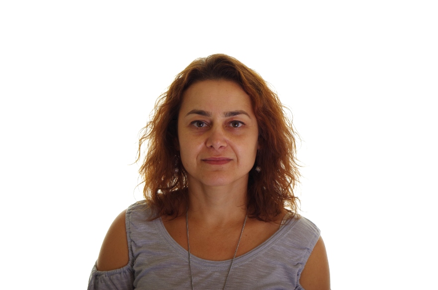 Person posing for photograph on white background