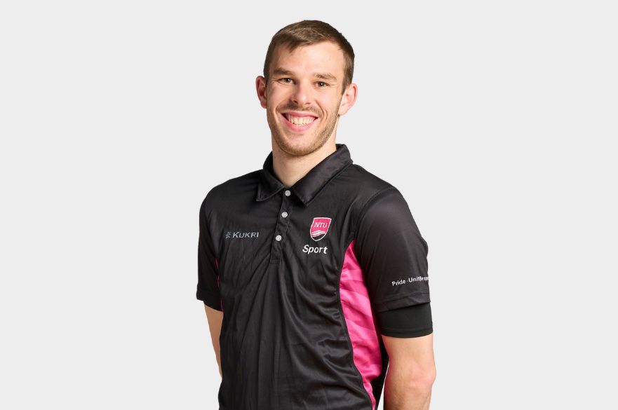 a picture of jack rhodes in NTU Sport coach kit