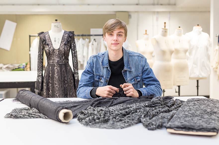 NTU Fashion Design student Robert Goddard