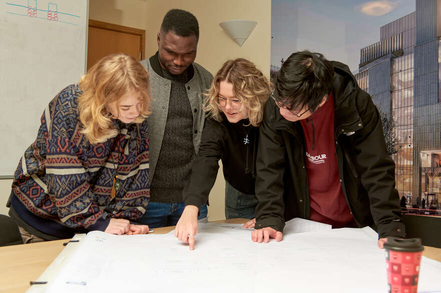 Image of students working