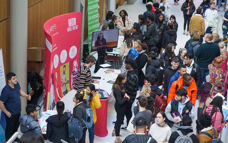 Students at a Careers Fair