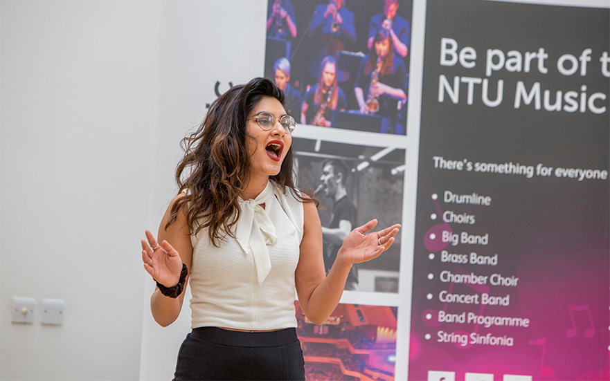 Student singing