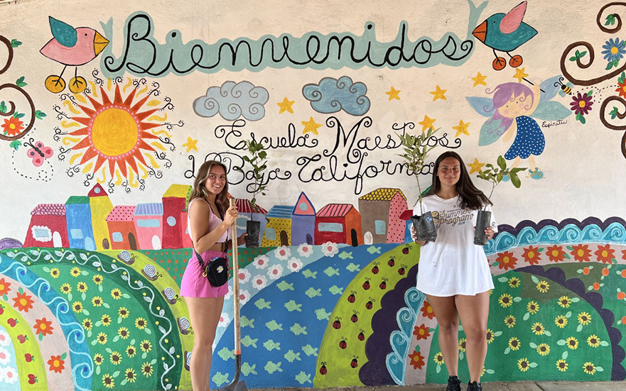 Two students in Mexico