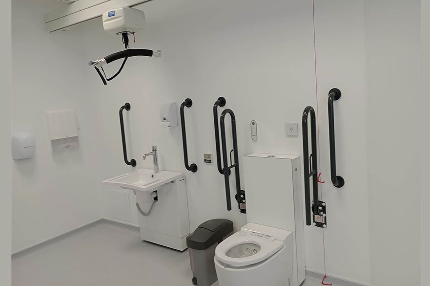 Internal shot of the toilet in the Changing Places room