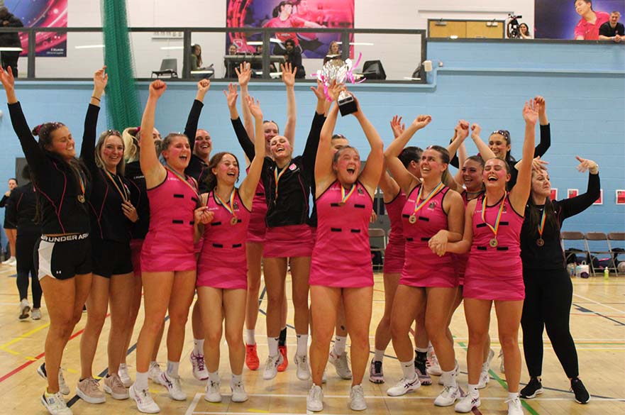 Students celebrate a sporting win
