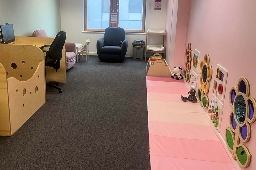 The new Family Room containing a range of facilities