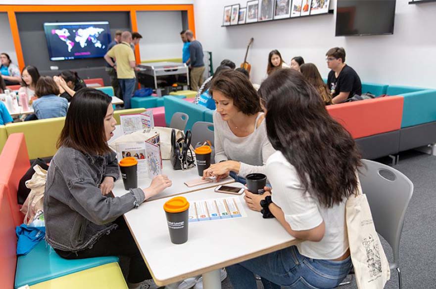 Students at Language Cafe