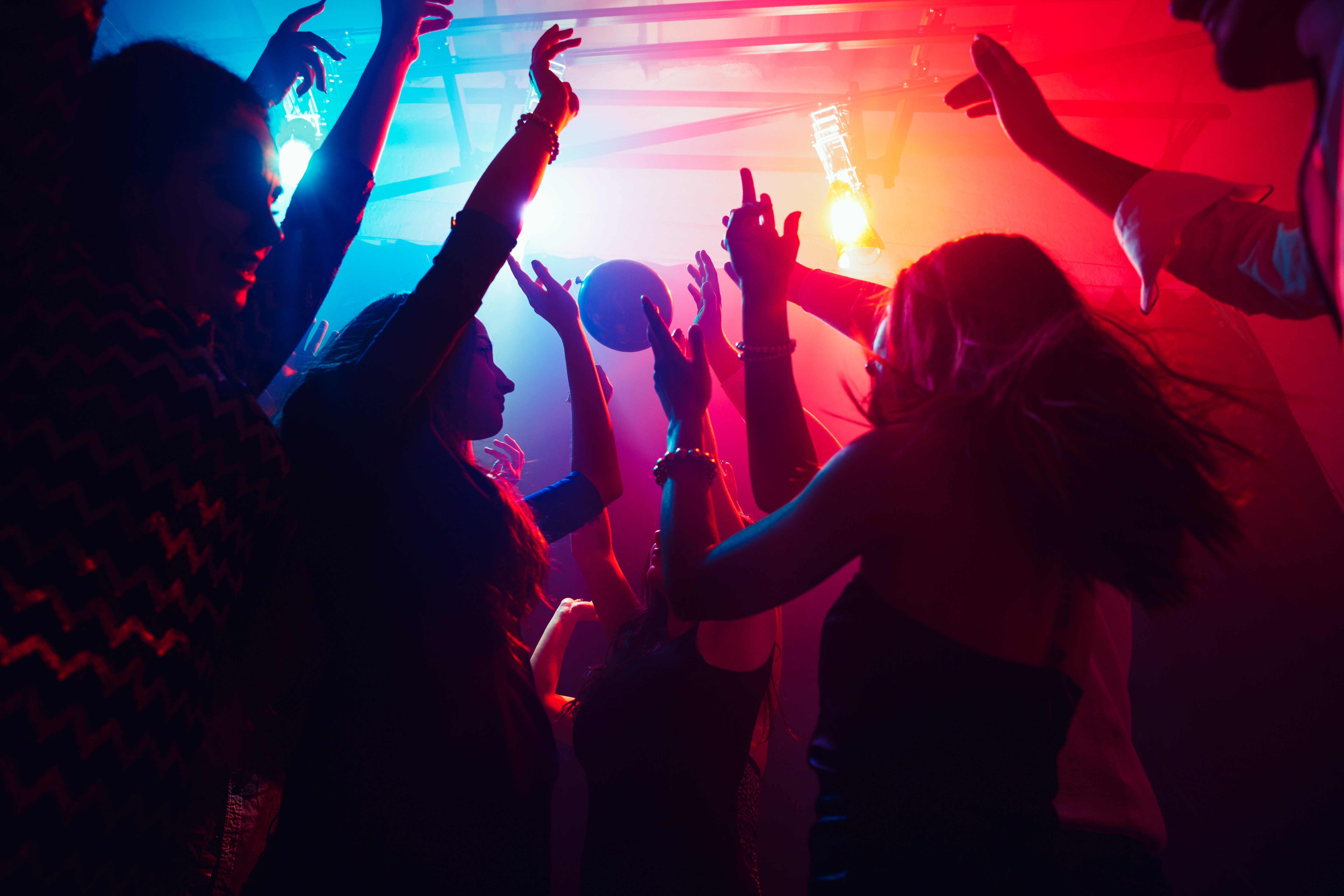 Students in a nightclub