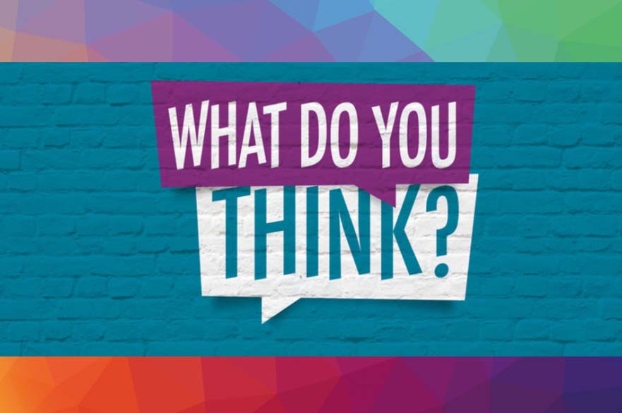 Text that reads: what do you think?